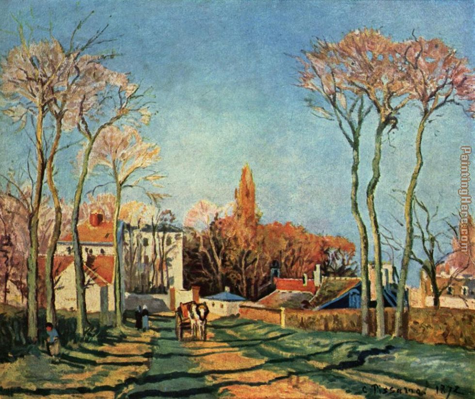 Camille Pissarro Entree du village de Voisins 1872